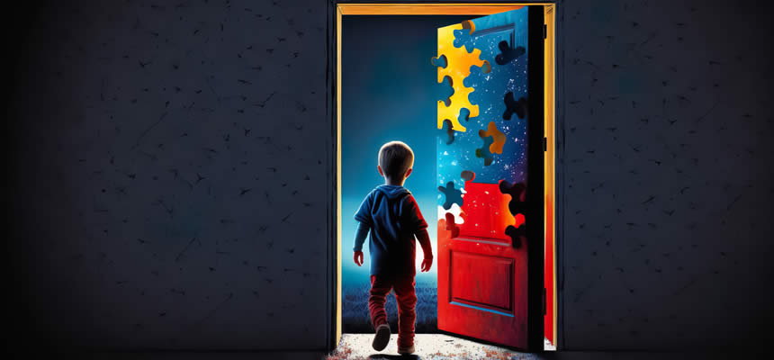 article photo of a child passing through a door showing the complexity of his own experiences and struggles by Dr. Sam Goldstein