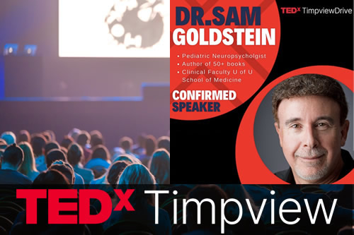 Dr Sam Goldstein and his TedX talk event e-poster